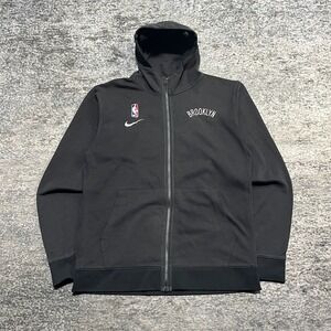 Nike Brooklyn Nets Dri Fit Performance Full Zip Hoodie Youth XL Black Showtime